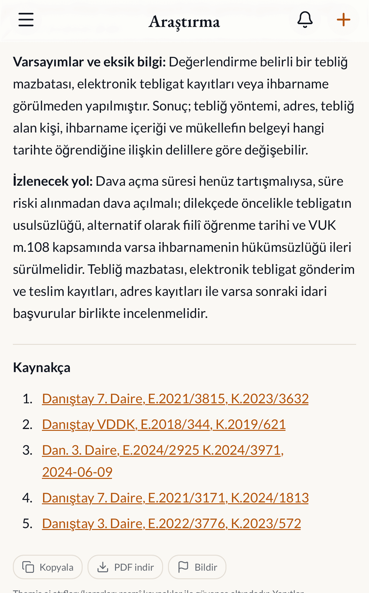 Themis mobil uygulaması açık temada: künyeli kaynakça ve atıf rozetleri
