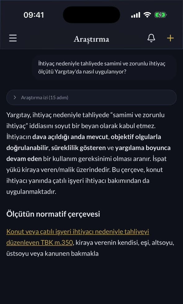 Themis mobil uygulamasında analiz akışı: araştırma izi ve kanaatli kapanış
